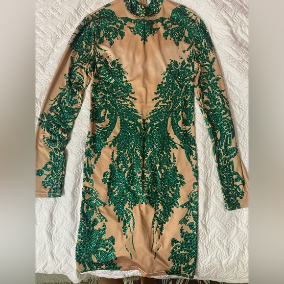 COPY - Bedazzled statement green poison ivy costume Bodycon - Picture 2 of 10